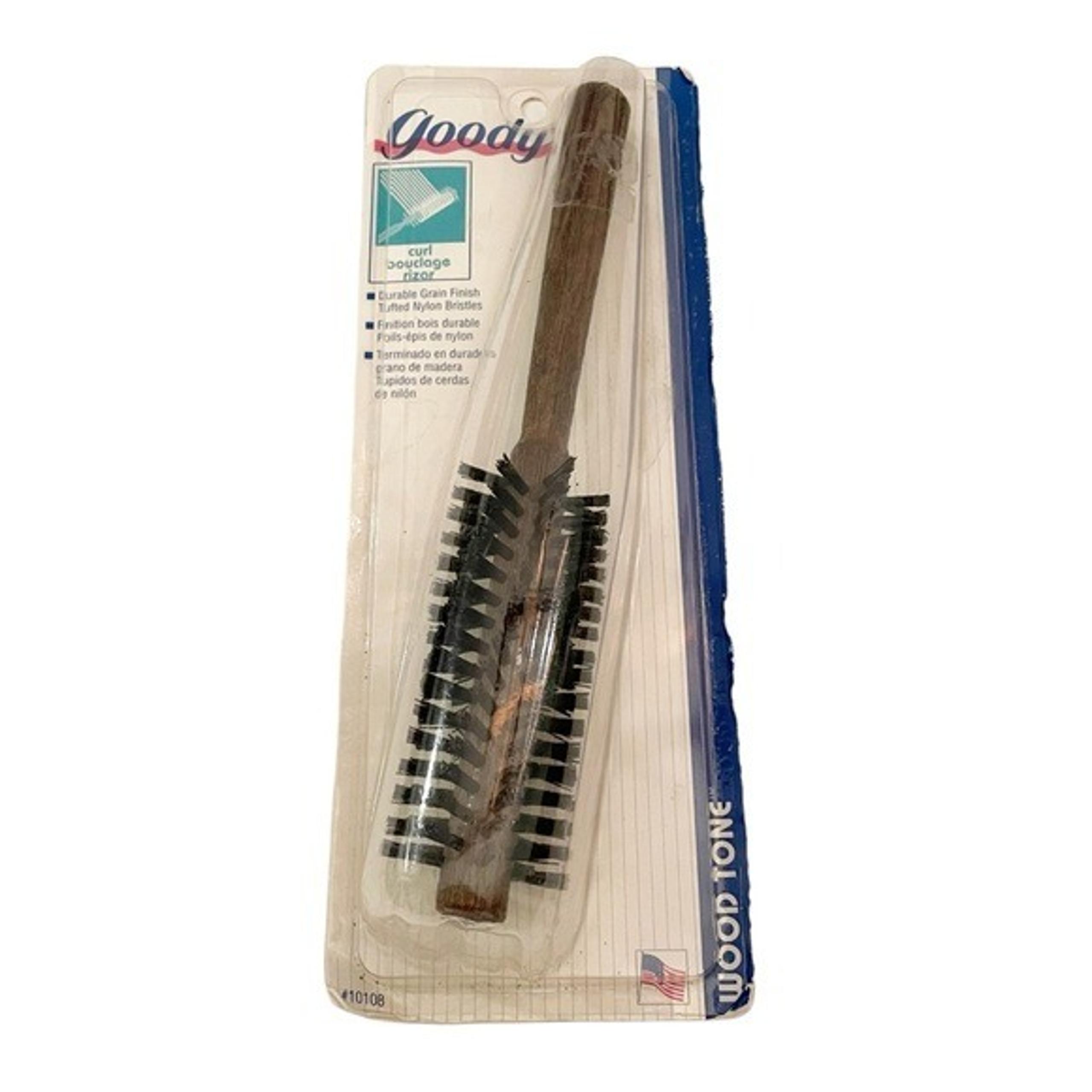 GOODY Hair Brush Adds Volume #10108 NEW Wood Tone Made USA 1996