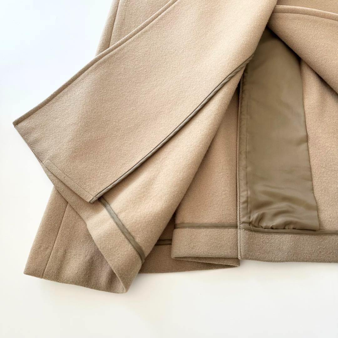 Ameri Vintage Little Flare Long Coat Maxi Length Beige S