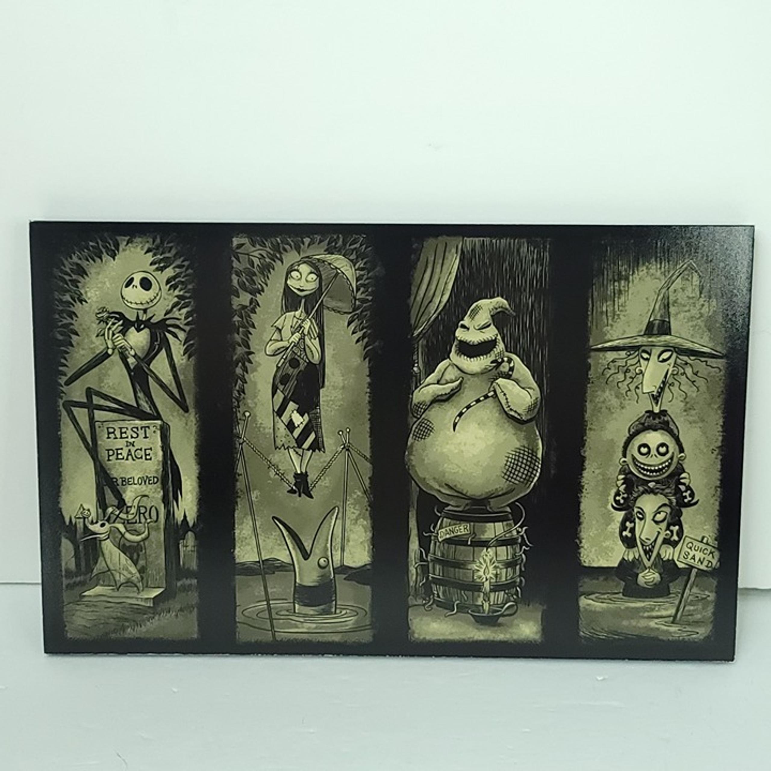 Nightmare Before Xmas Jack Sally Wall Photo Art Board Print 11.75in x 7.25in