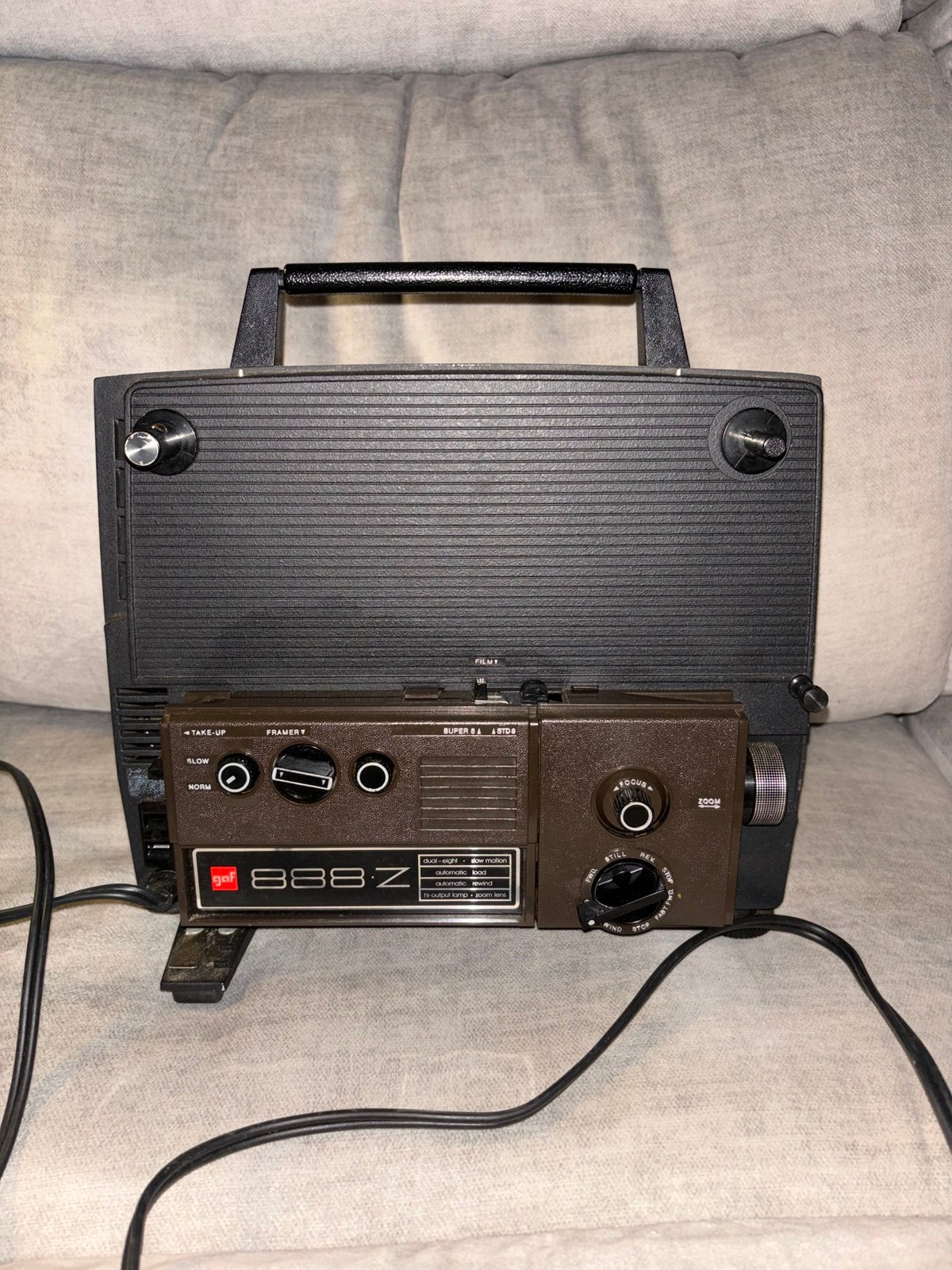 GAF 888Z Dual Eight Movie Projector - 8mm - Works