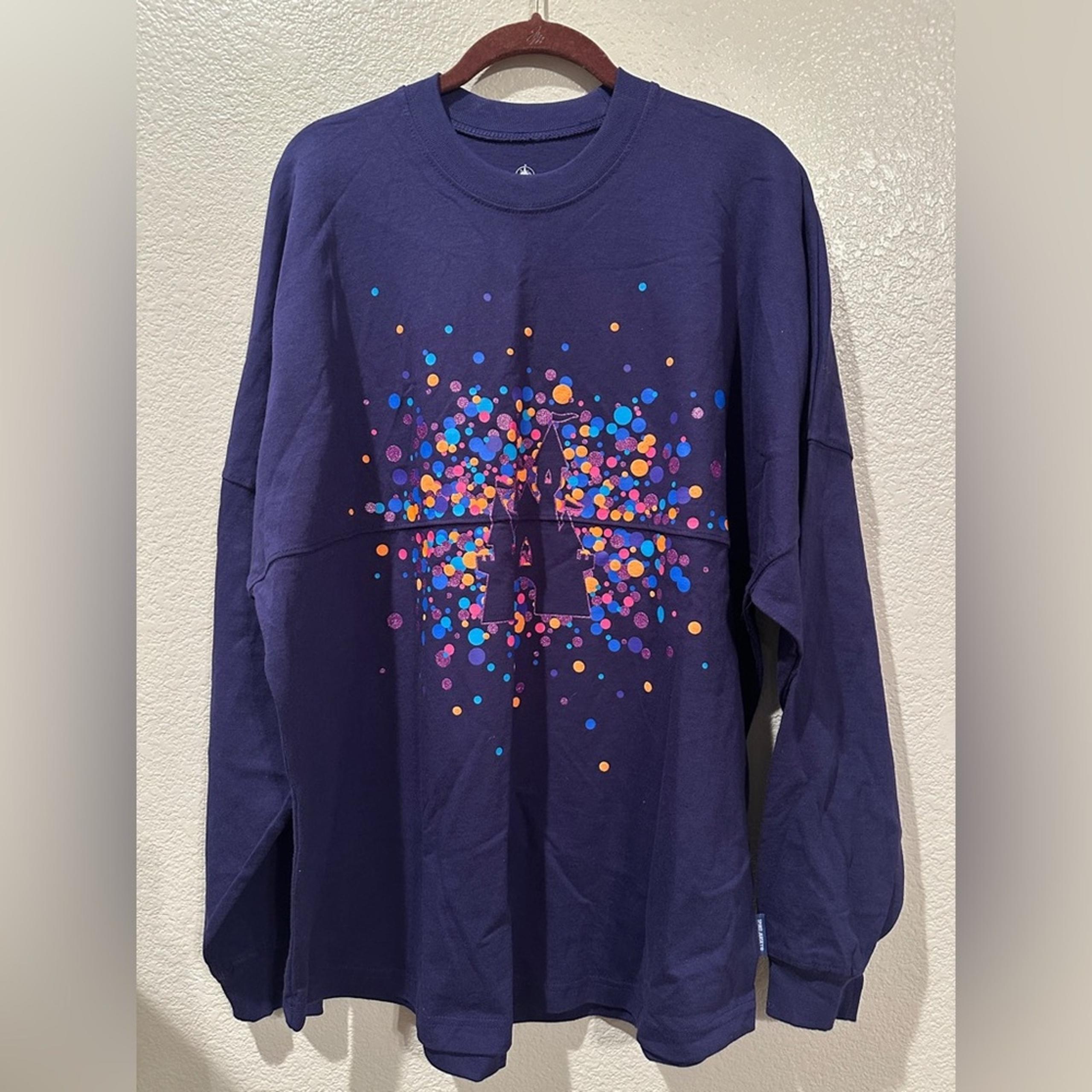 NWOT Disney Parks Walt Disneyland Confetti Spirit Jersey Sz L