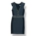 Revolve LaPina by David Helwani Black Knit & Lambskin Leather Mini Dress Size S