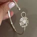 Sterling silver sand dollar hing bangle bracelet