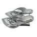 Good American Clear Wedge Sandals Size 8 Silver GA077V-X