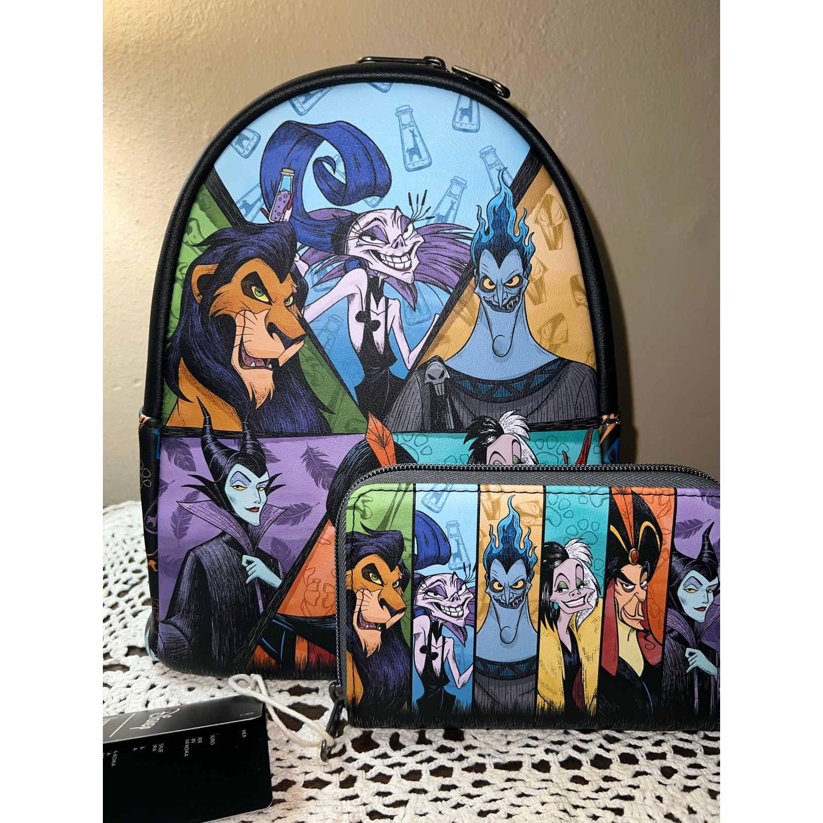 Loungefly Disney Villains Group Mini Backpack Pin Wheel