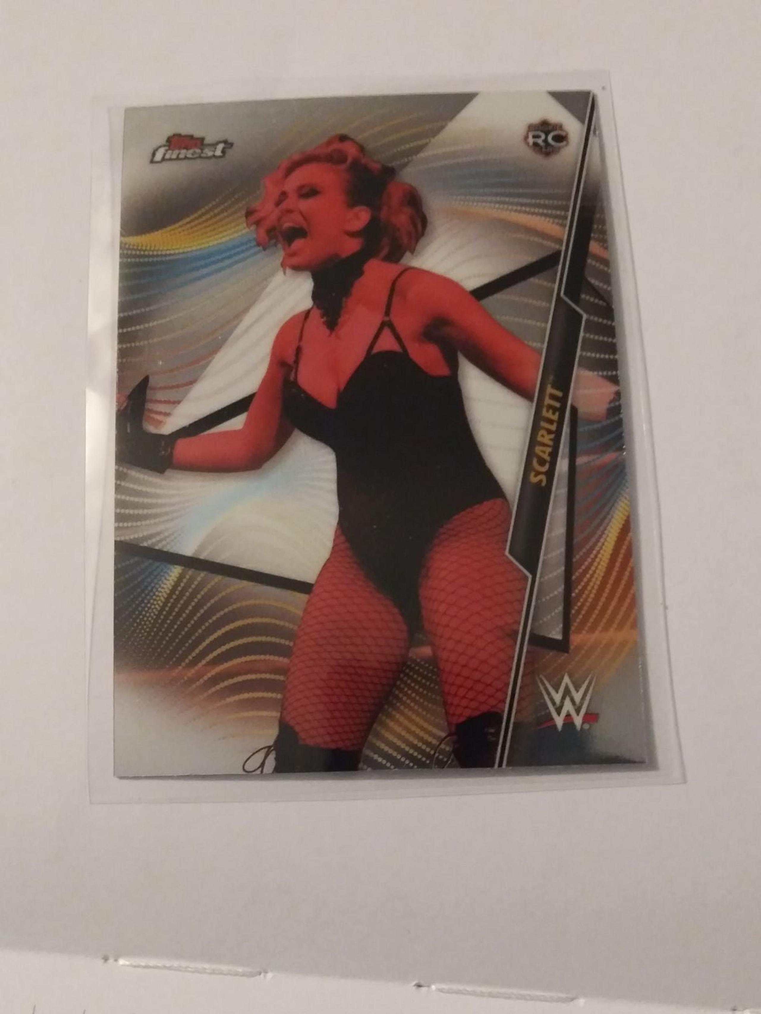 WWE Topps Finest Scarlett rookie card