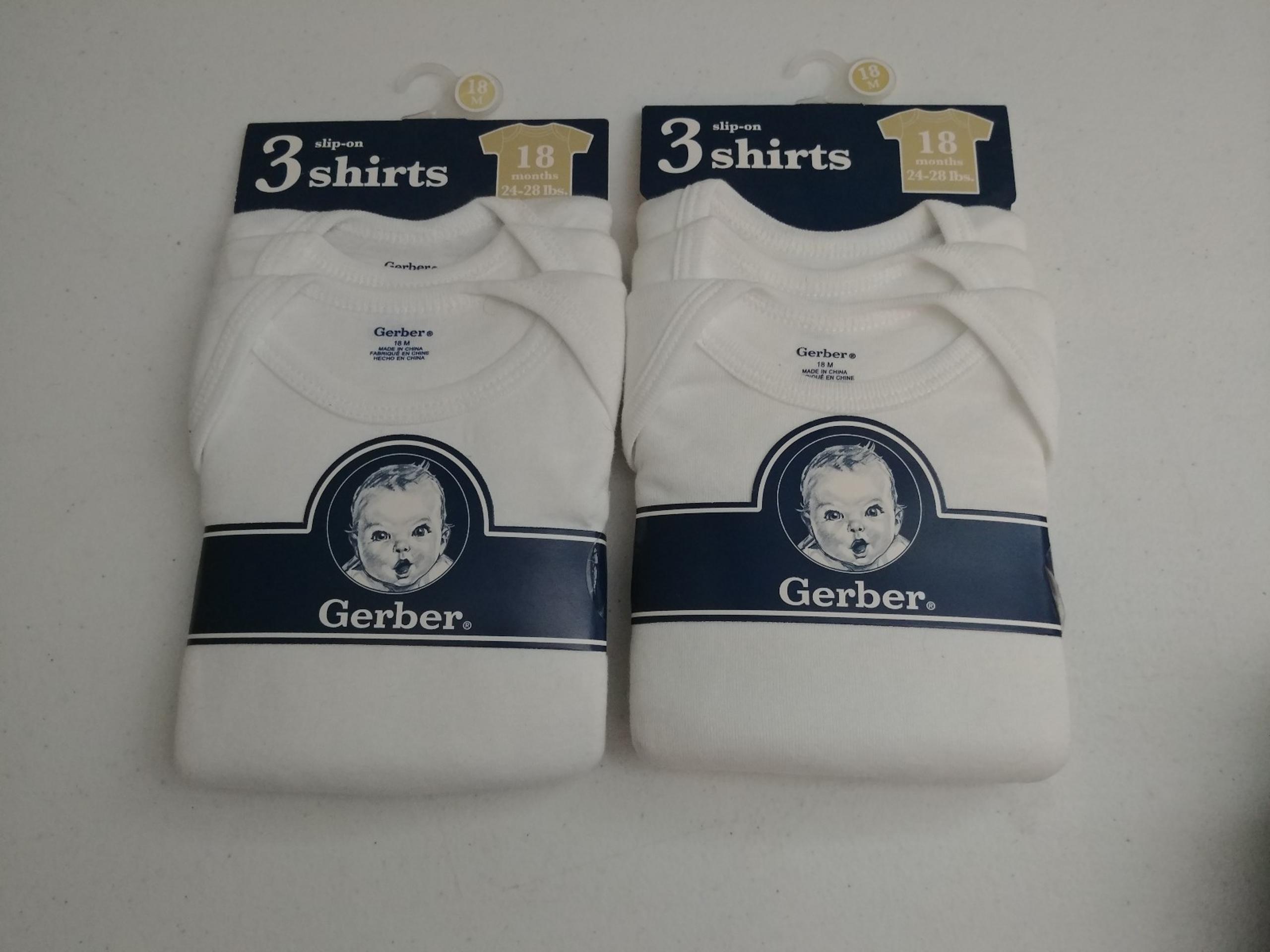 2 pack of Gerber 3 count shirts