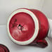 Vintage Hand Painted Unique Large Ceramic Teapot, Red, Brown, Italy