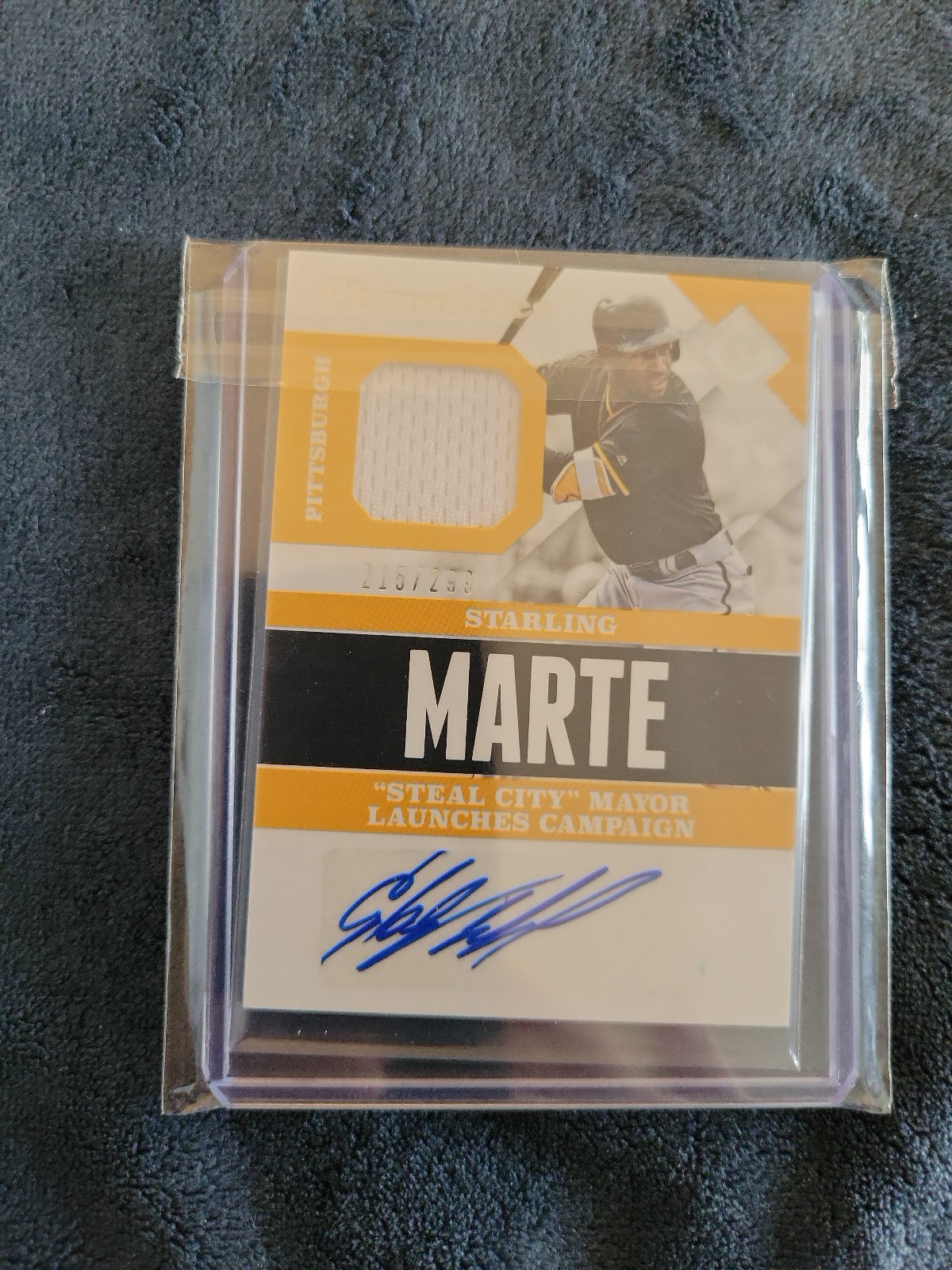 2017 Panini Chronicles Signature Swatches /299 Starling Marte #CSS-SM Auto