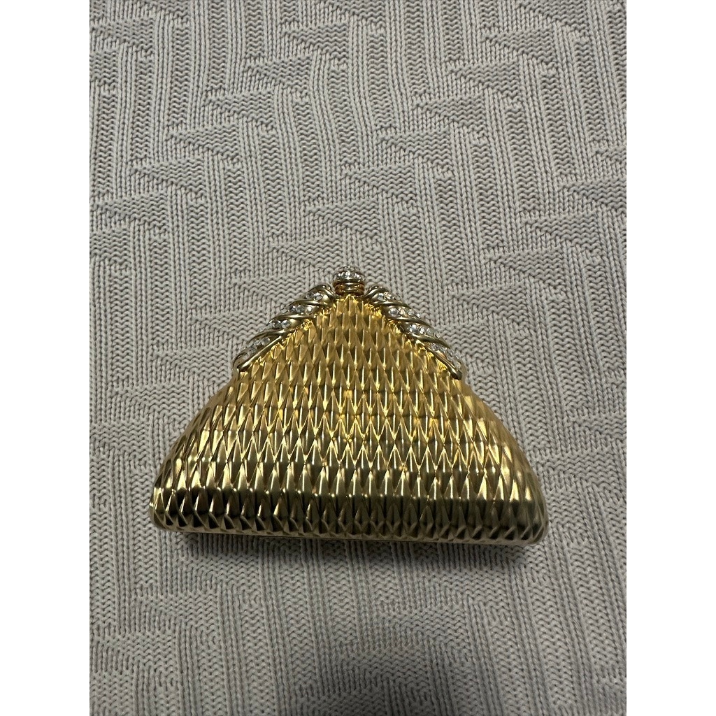 Vintage Sasha gold hardside clutch evening bag