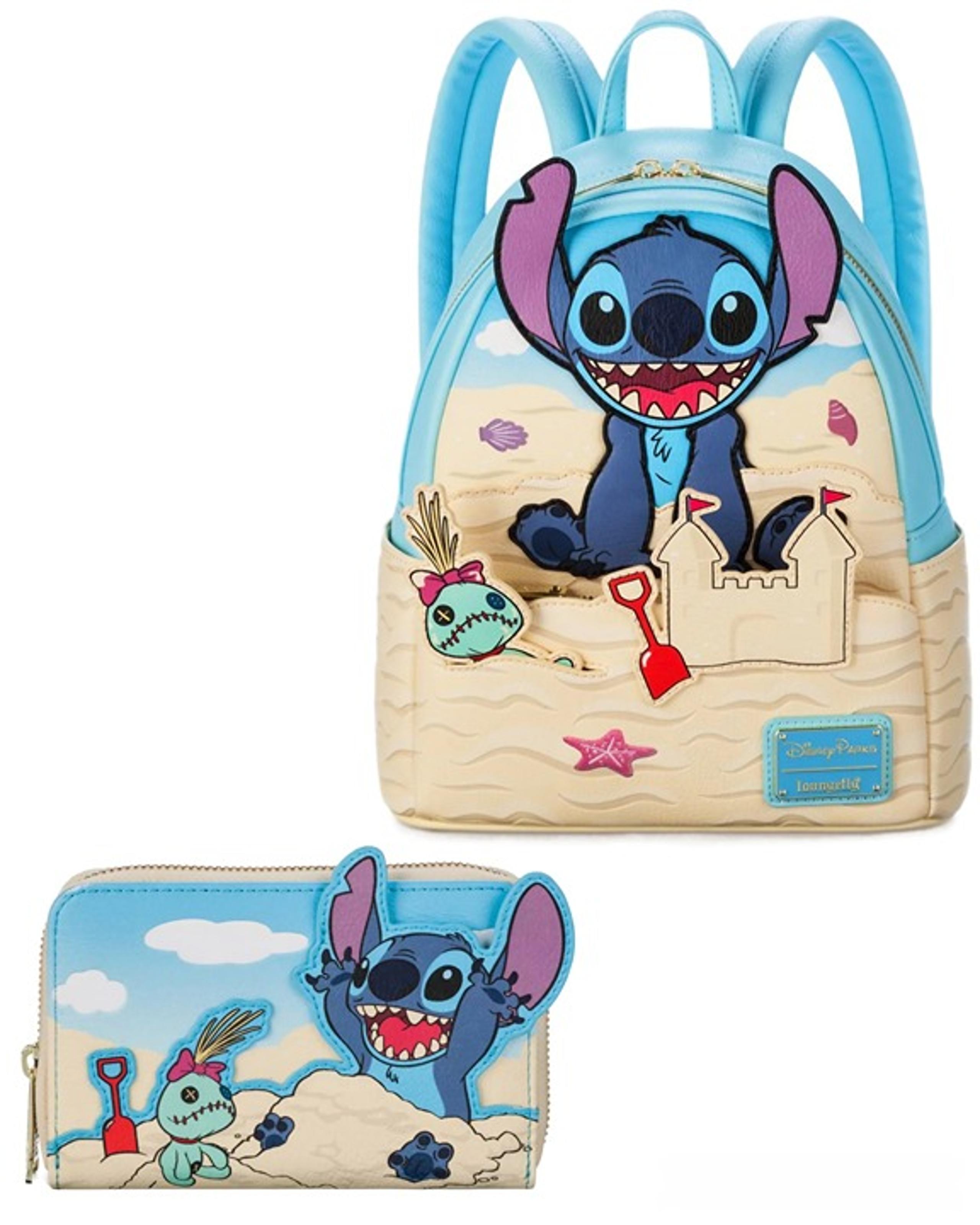 2024 Disney Parks Loungefly Stitch & Scrump Beach Day Backpack & Wallet Set NWT!