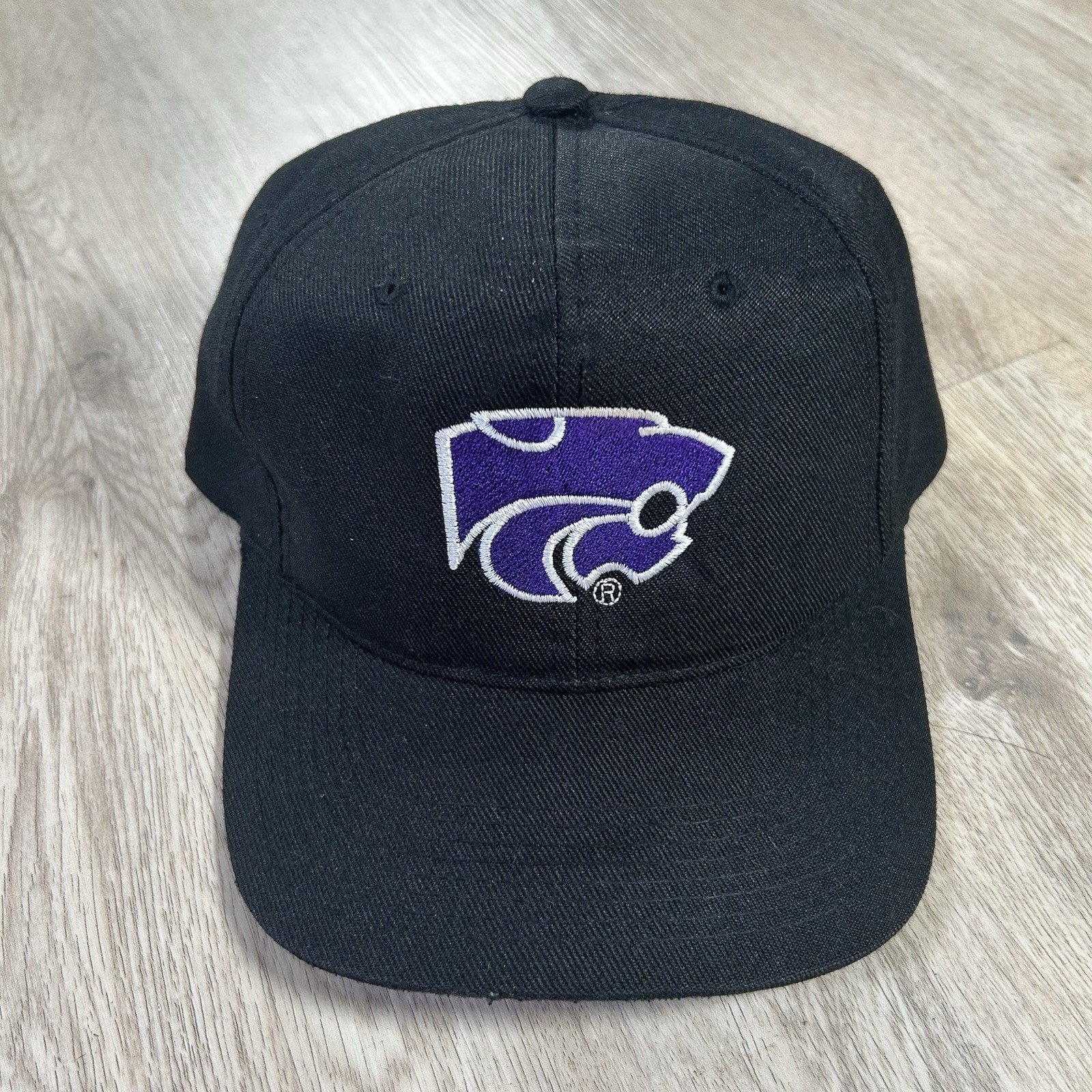 Vintage Kansas State Wildcats Hat Snapback College Youngan Wool Black Cap