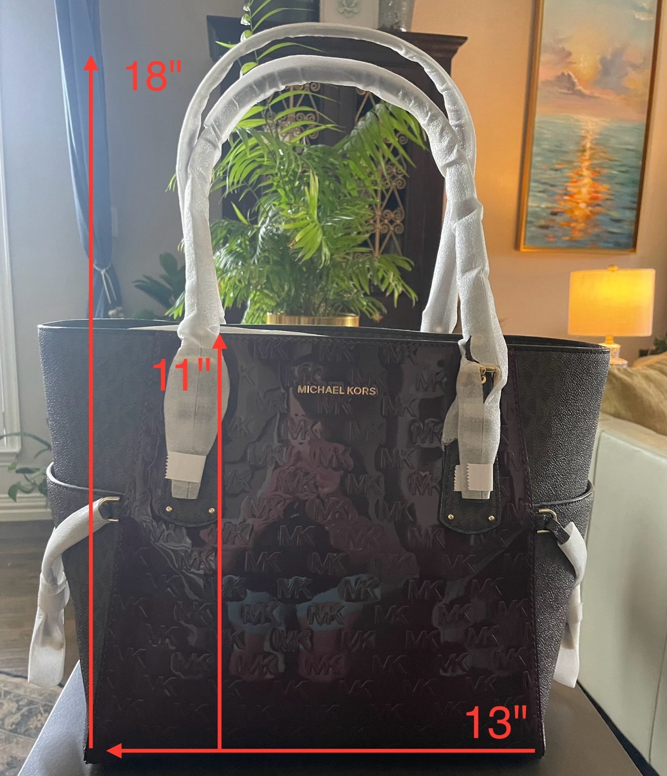 michael kors glossy tote