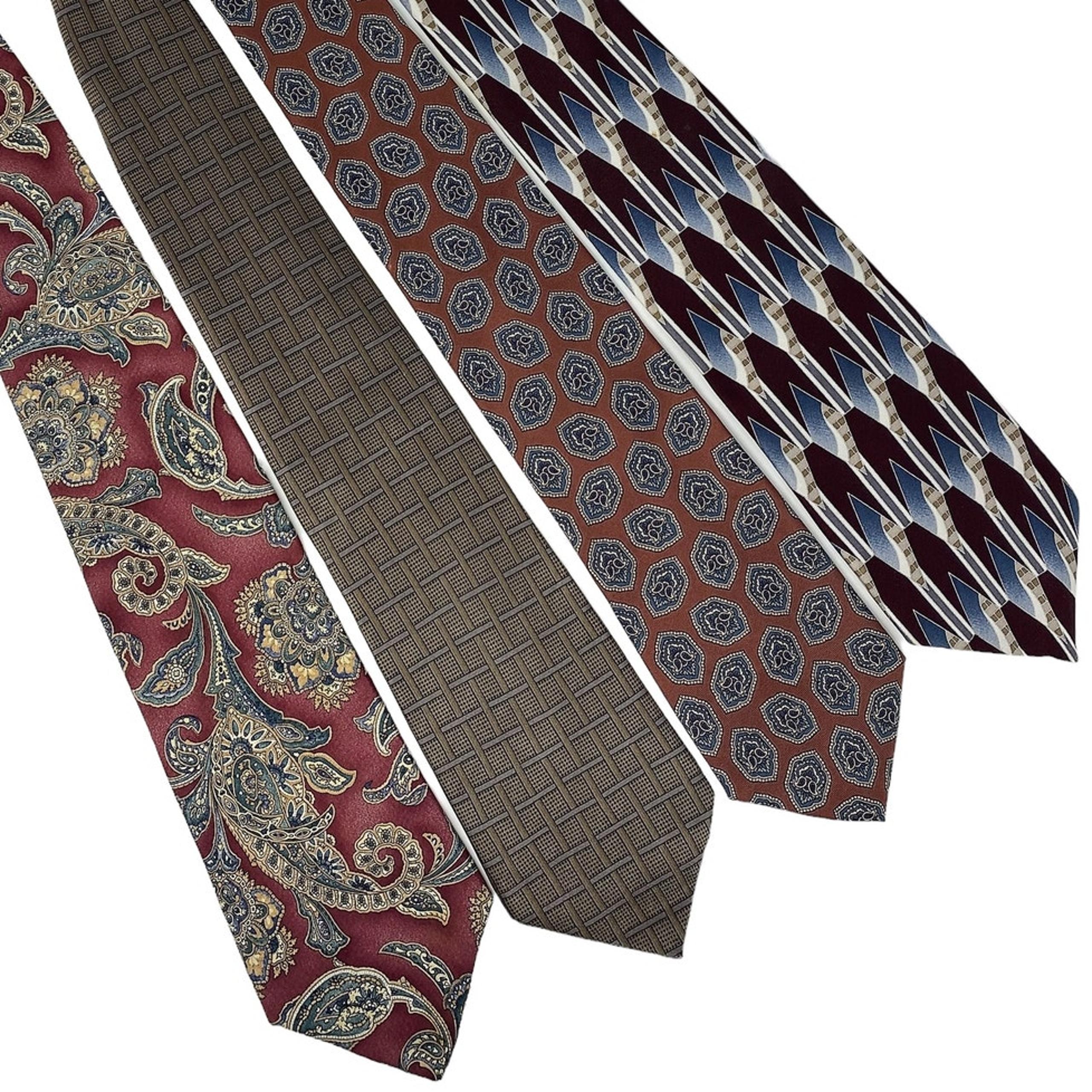 4 Brown Cranberry Men's Silk Neck Ties ~ Bill Blass ~ Salvatore Pellegrino ~ Etc
