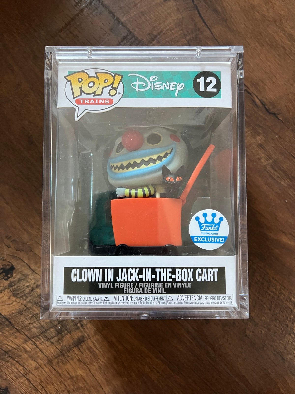 Clown in Jack in the box Cart Funko Exclusive w/ Premium Magnetic Hard Protector