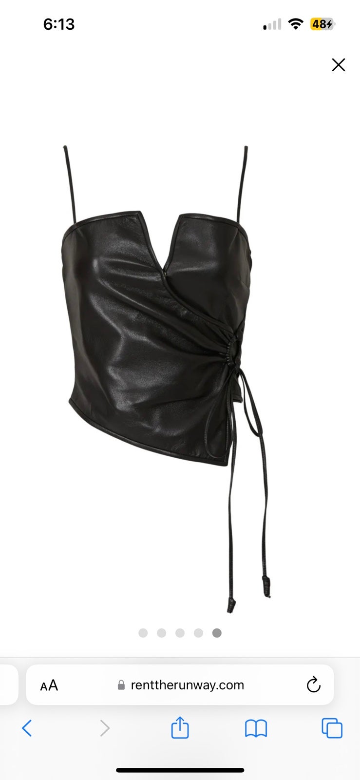 Nanushka Leather corset top