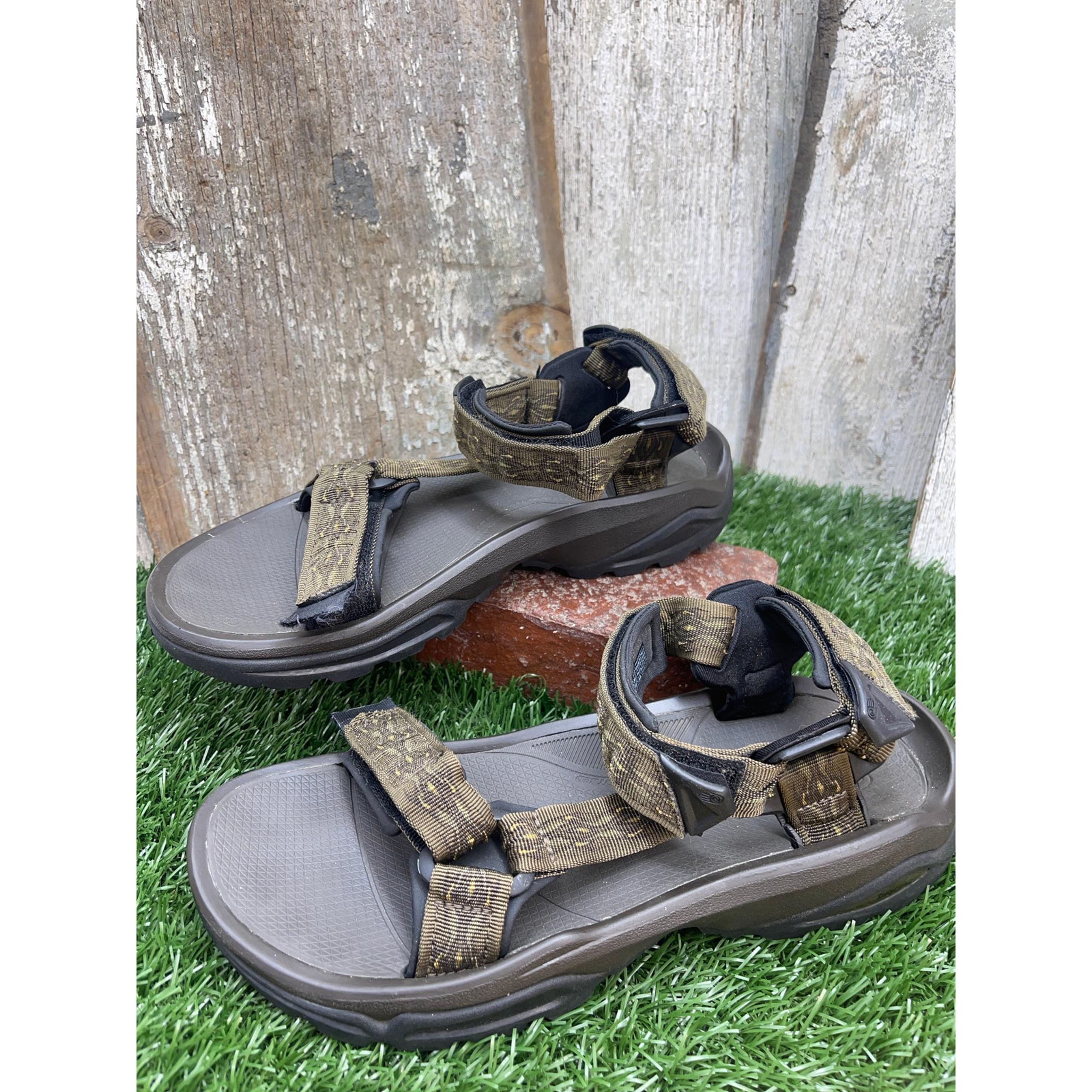 TEVA Terra Fi 4 Green Brown Sandals Men's 9.5
