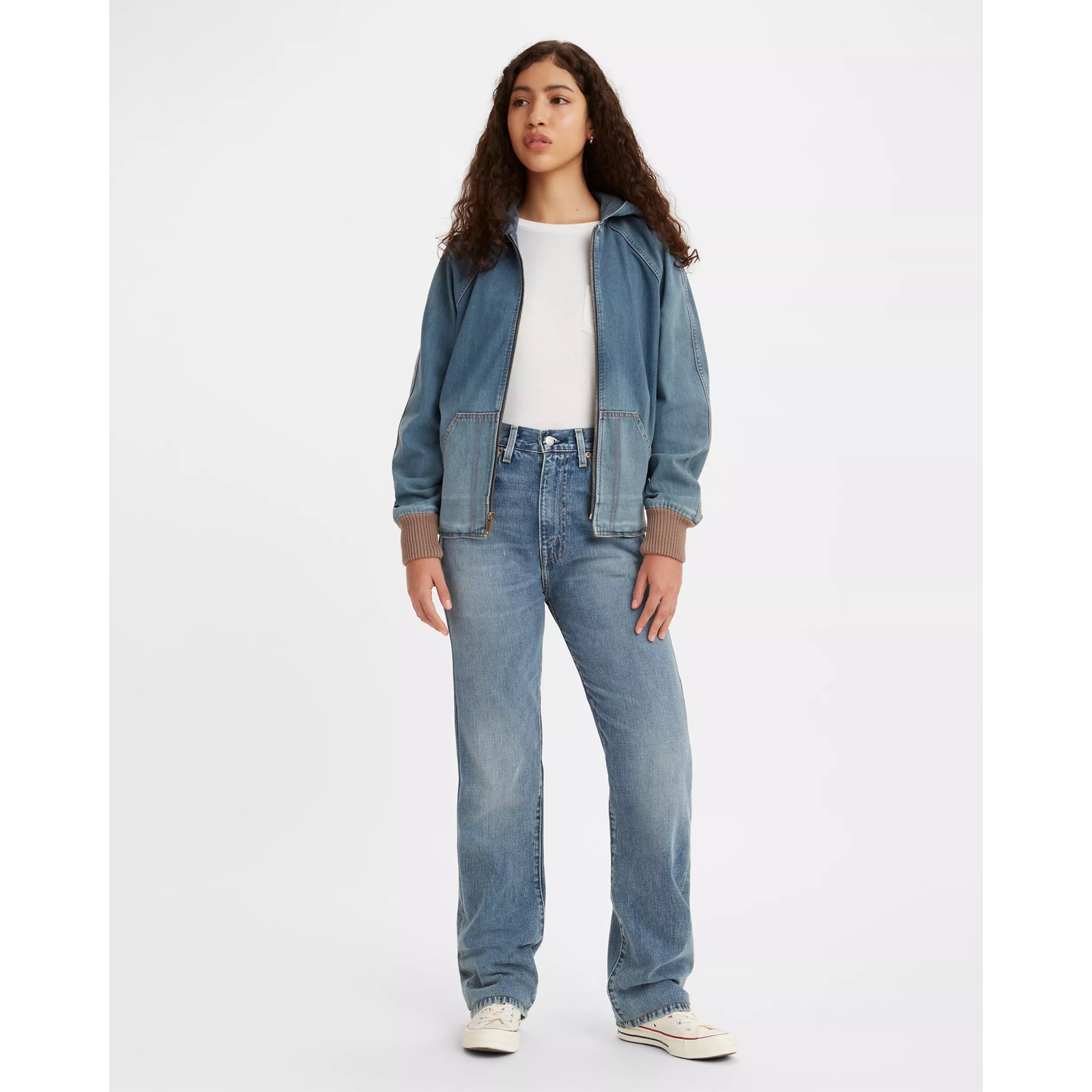 Levi's Vintage Clothing 1950'S 701 WOMEN'S JEANS Selvage Blue High Rise Size 28