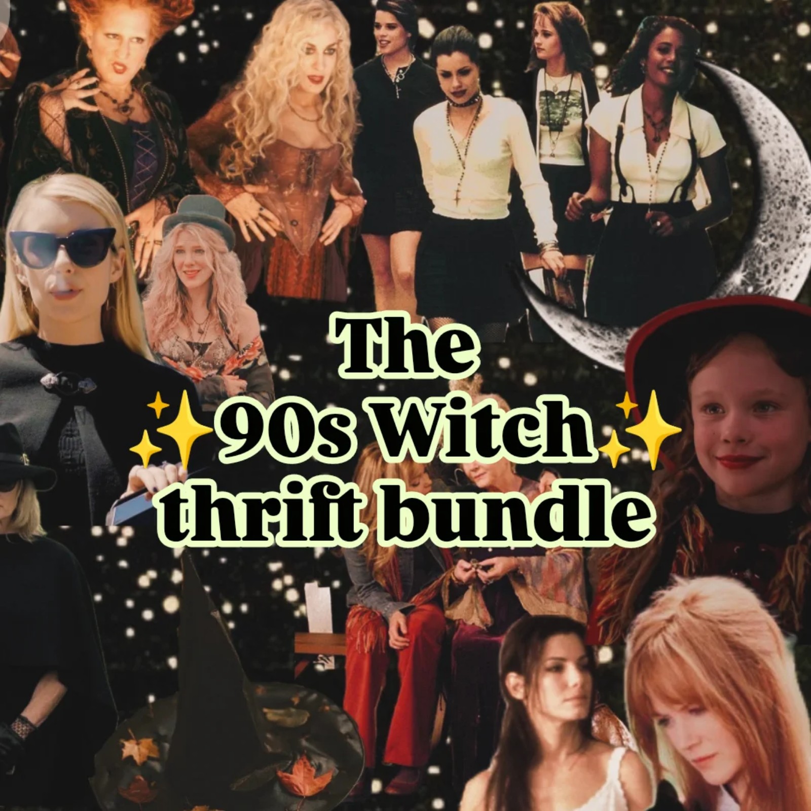 The 90s Witch clothing, jewelry, and decor bundle