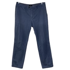 TED BAKER Premium Selvedge Cotton Chino Pant Blue Straight Fit Size 34R