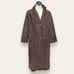 Slouchy Suede Chocolate Brown Vintage Over Coat Lined Medium