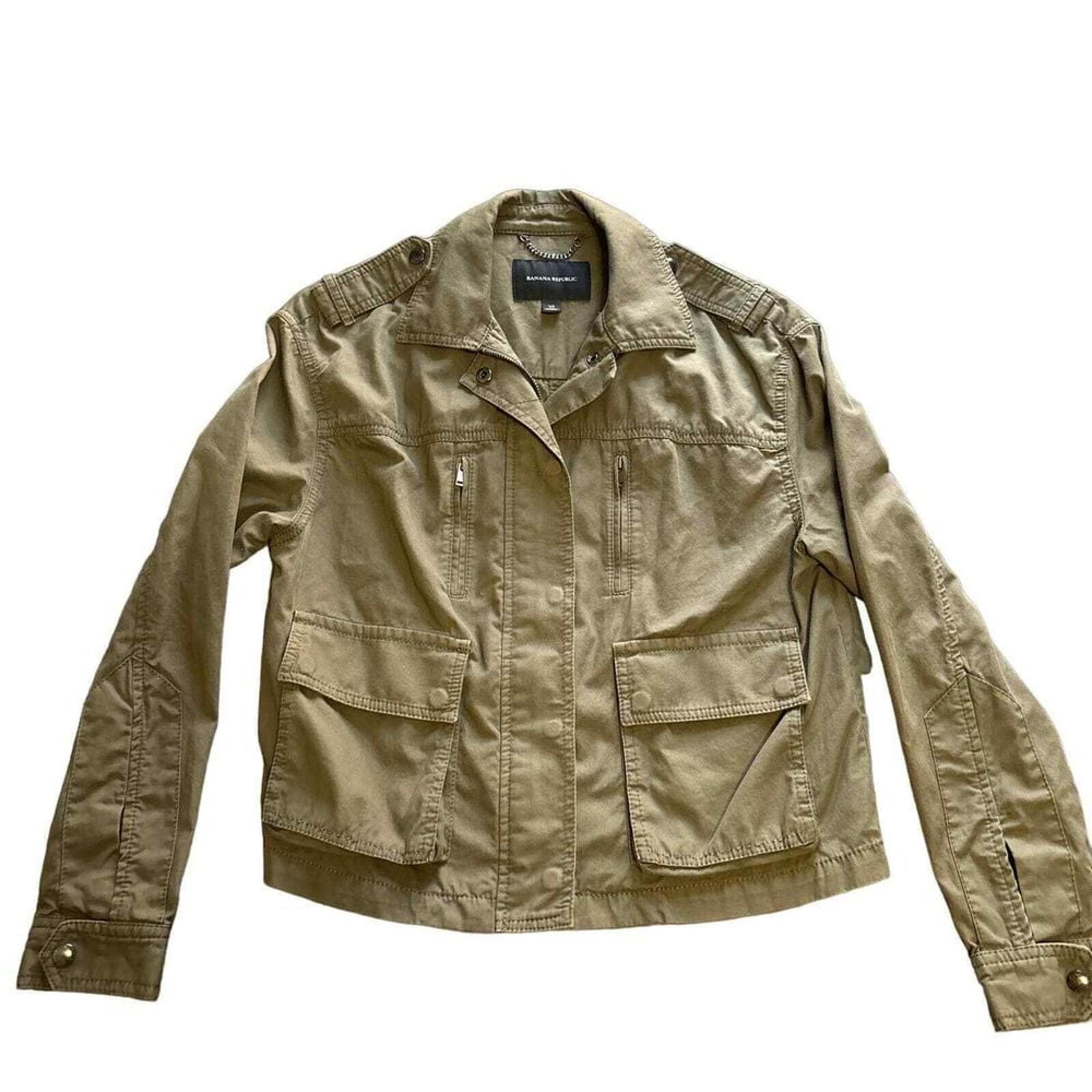 Banana Republic Women's Military Style Jacket Olive XS EUC
