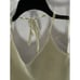 BABATON Women's Tan Ribbed Tie-Neck Halter Scoop-Neck Crop Top SZ S
