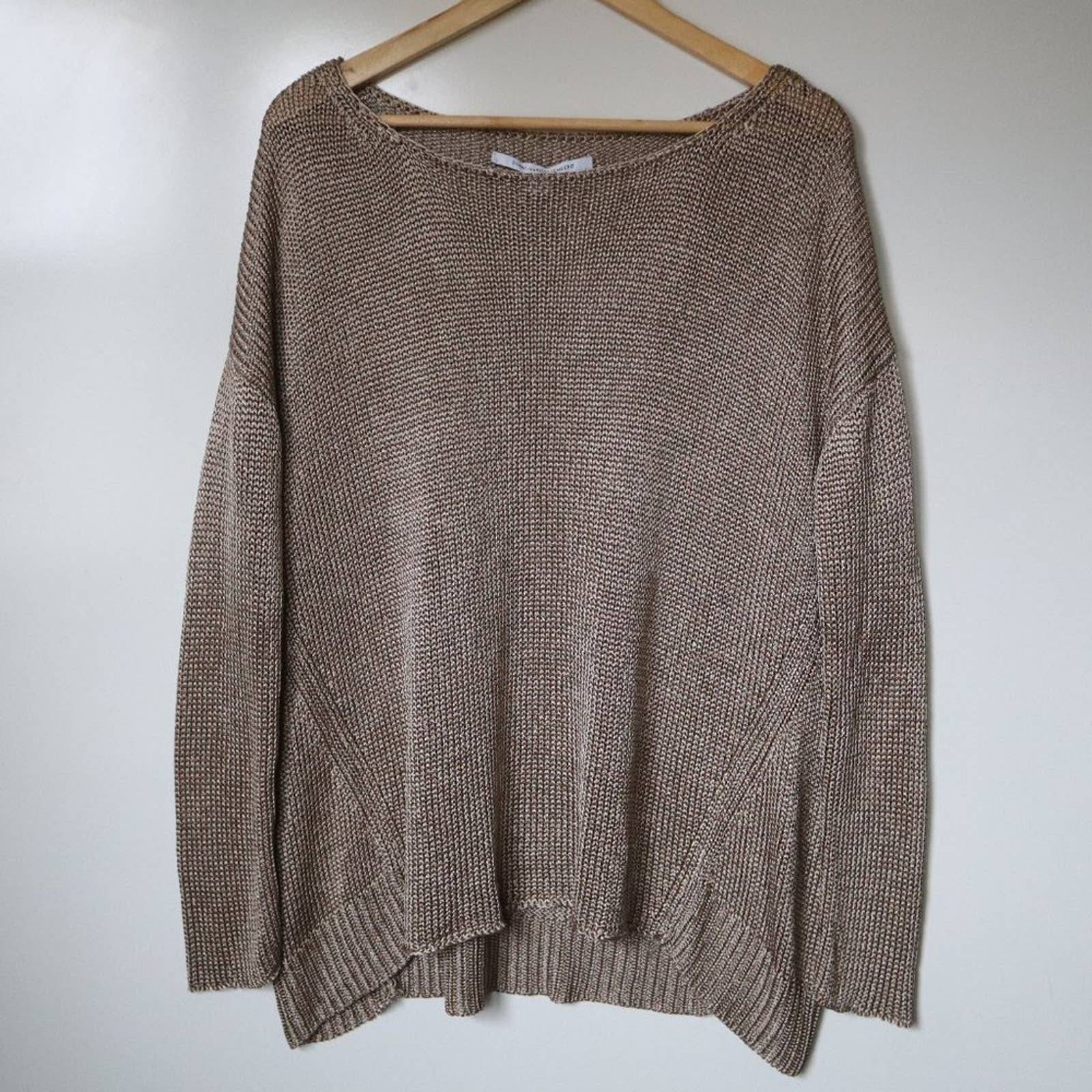 Diane von Furstenberg Metallic Knit Sweater M