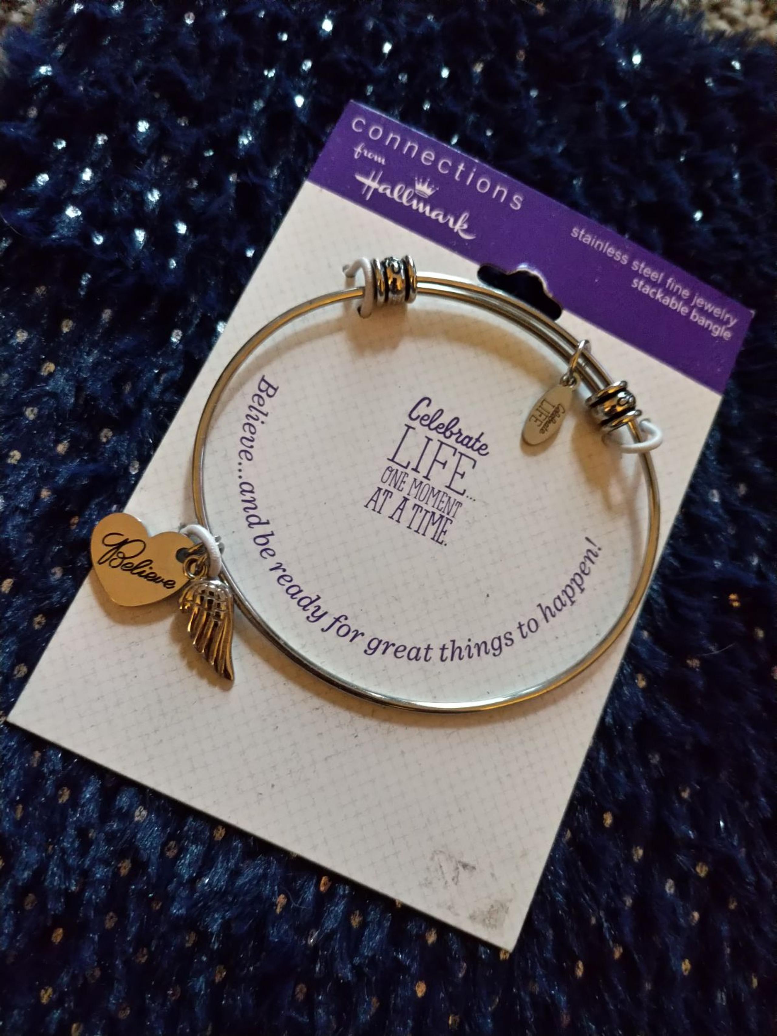 Hallmark stainless steel bangle bracelet
