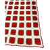 VTG Handmade Crocheted Afghan, Orange Green Puffy Rose Granny Square 54” x 60”