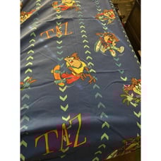 Vintage Taz Looney Skating Tazmanian Devil Fitted Sheet Twin Dan River