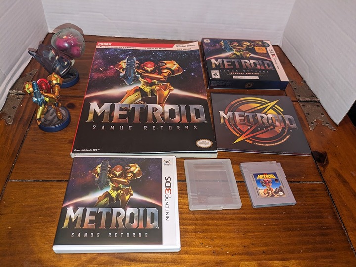 Metroid II: Samus Returns 3DS, Game Boy, Strategy Guide, Amiibo Bundle