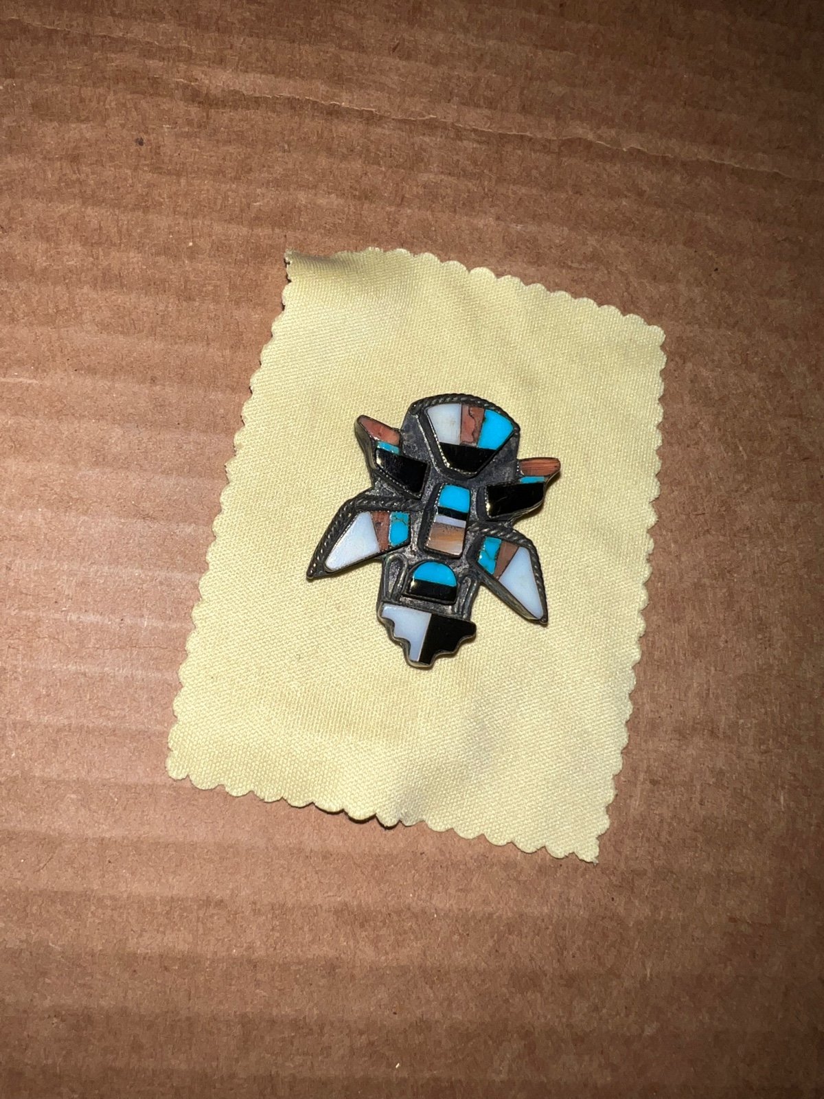 Early 1900’s Vintage Native American Jewlery Bolo Pin