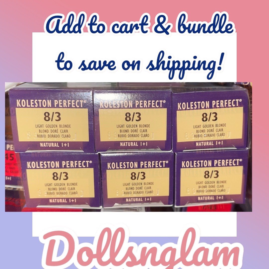 WELLA KOLESTON PERFECT Permanent Creme Hair Color 2oz NIB 8/3 NEW 6 tubes