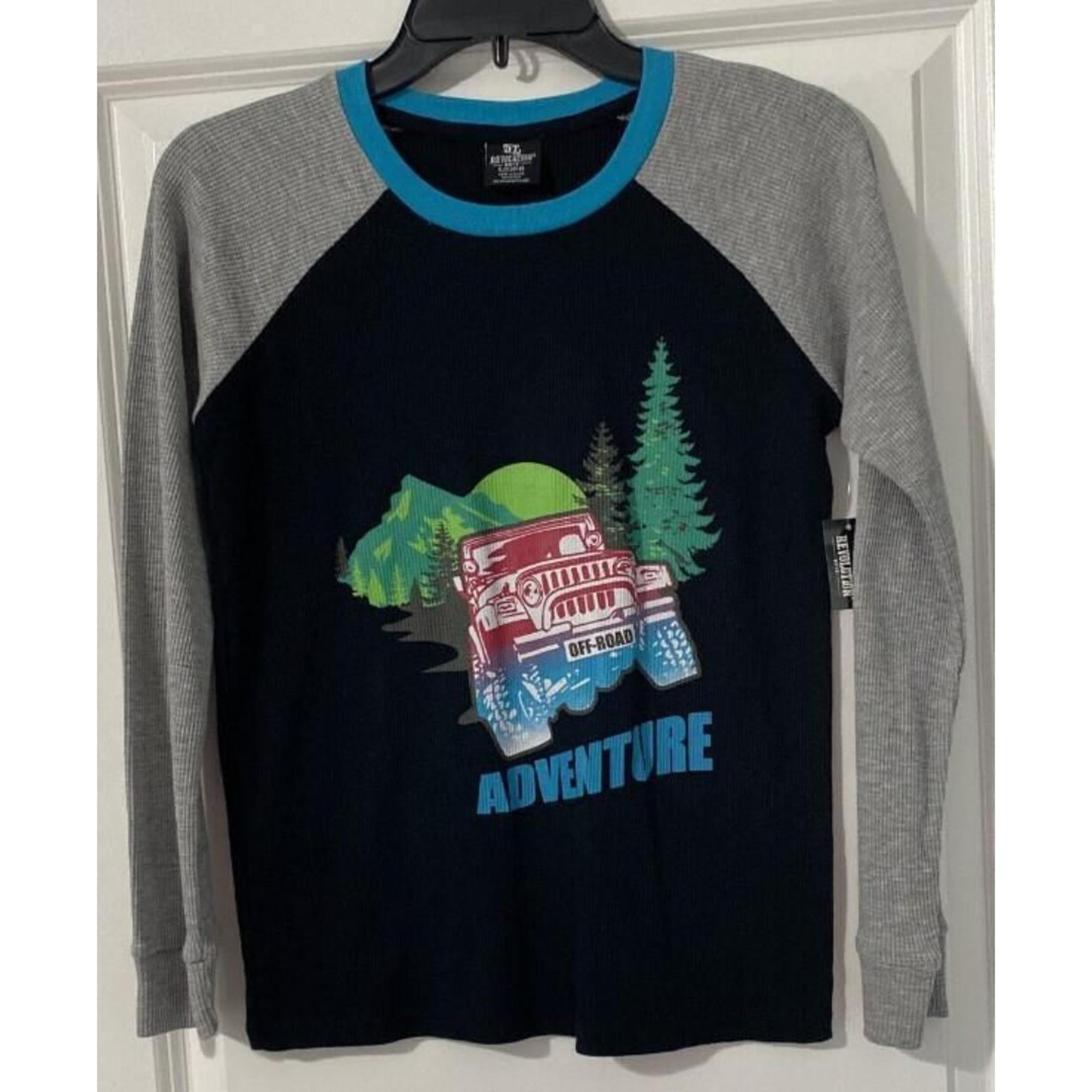 NEW NWT Boys Large 12/14 School or Play OFF ROAD ADVENTURE Long Sleeve Shirt - Revolution