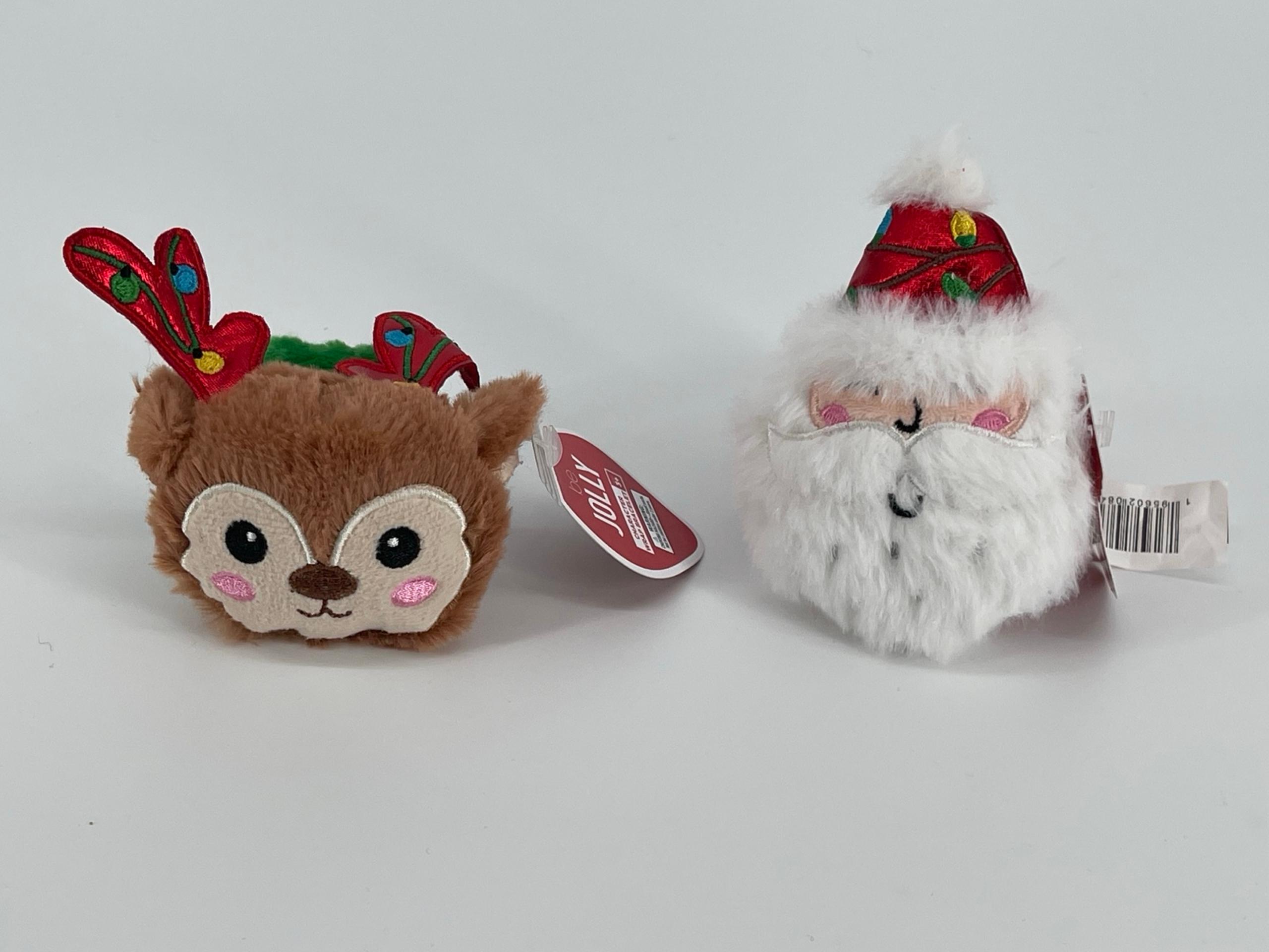 Brand new reindeer and Santa Claus plush bracelets