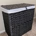 130L Wicker Laundry Baskets Foldable 2 Removable Liner Bags