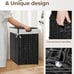 130L Wicker Laundry Baskets Foldable 2 Removable Liner Bags