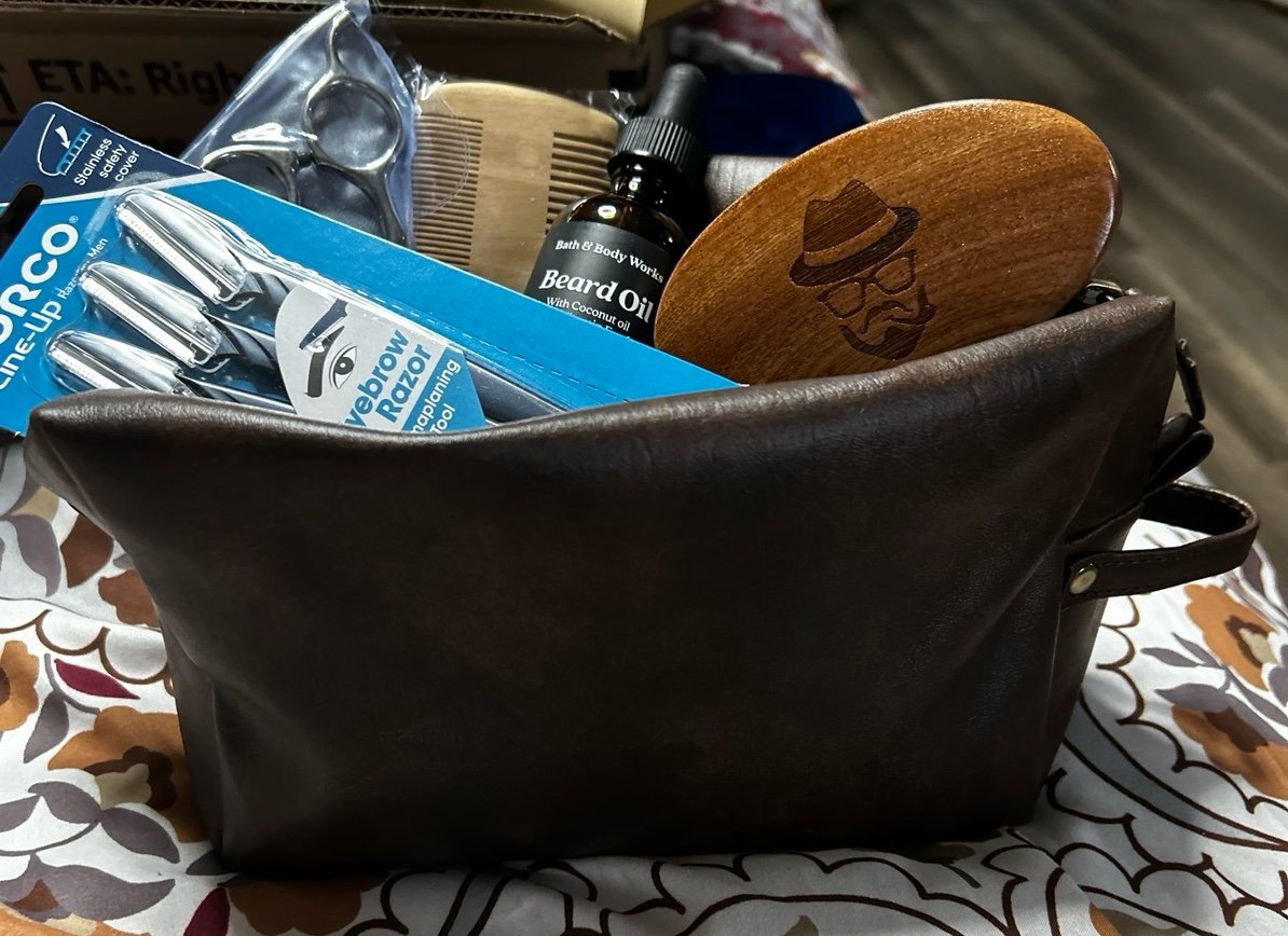 Men beard spa basket