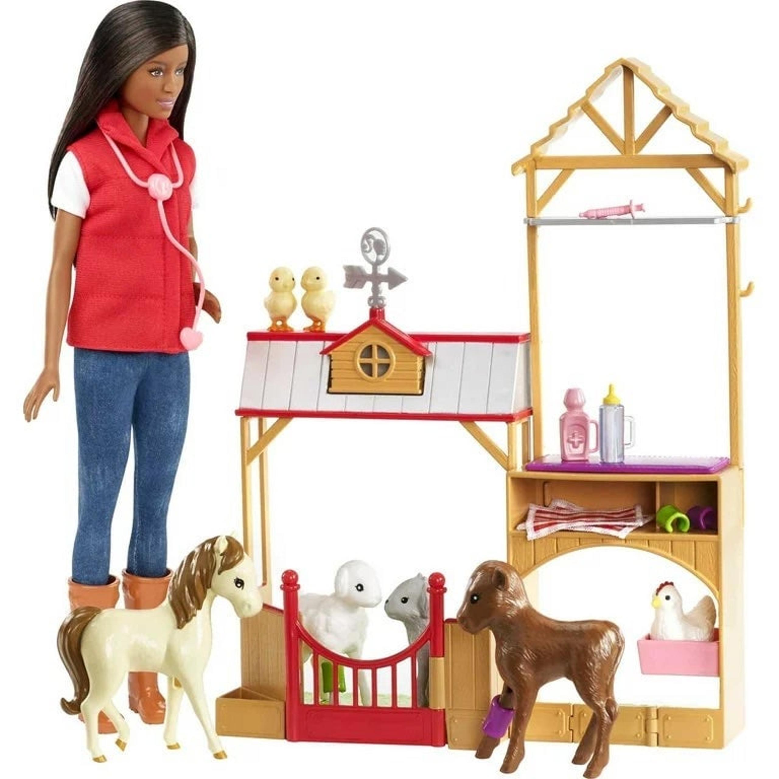 Barbie Career Sweet Orchard Farm and Vet Playset, Blonde Hair