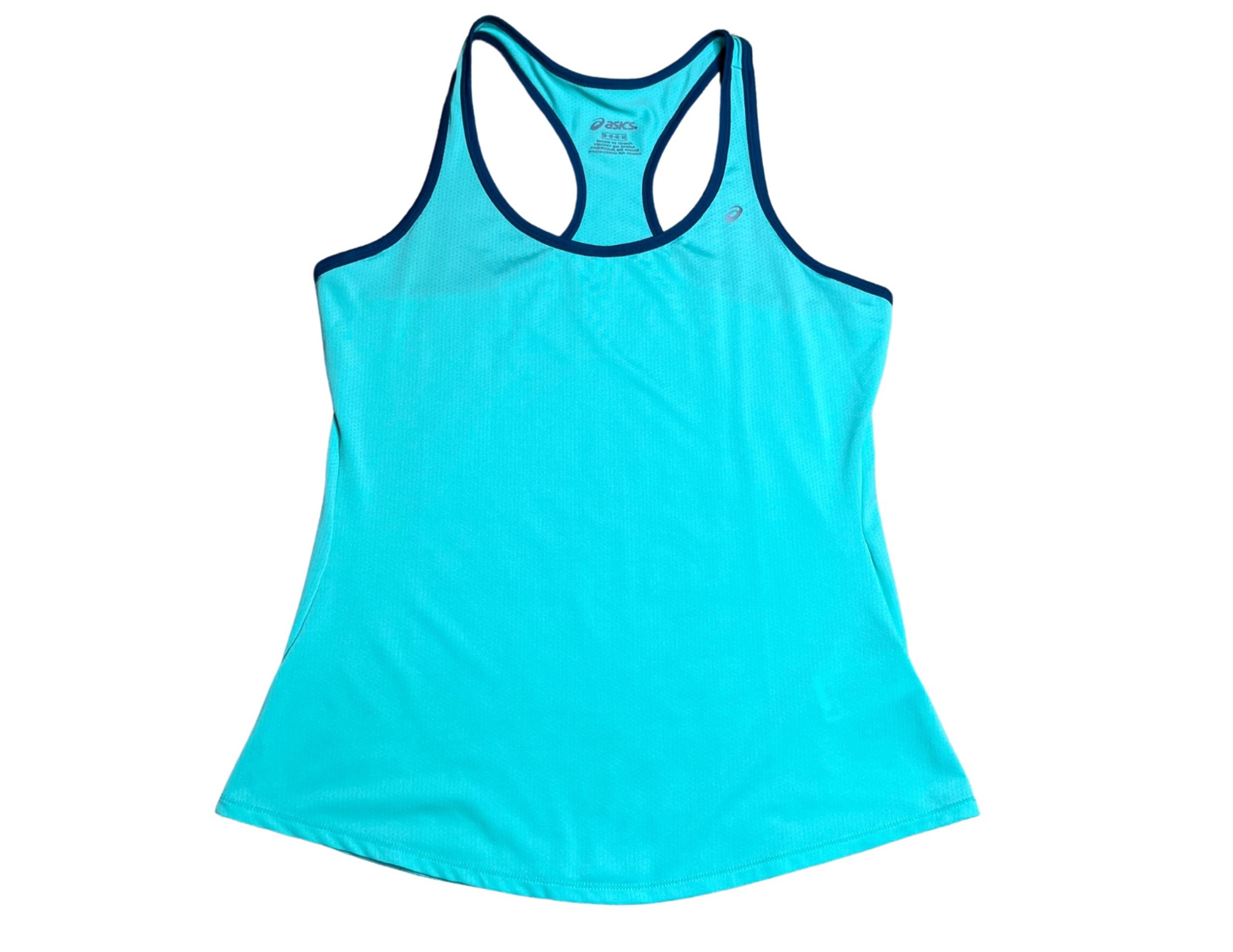 Asics Workout Tank Top Women's Size M Racerback Green Athletic Active Wear