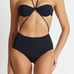 Tropic Of C Black Swimsuit Set Papillon Top & South Pacific Bottom