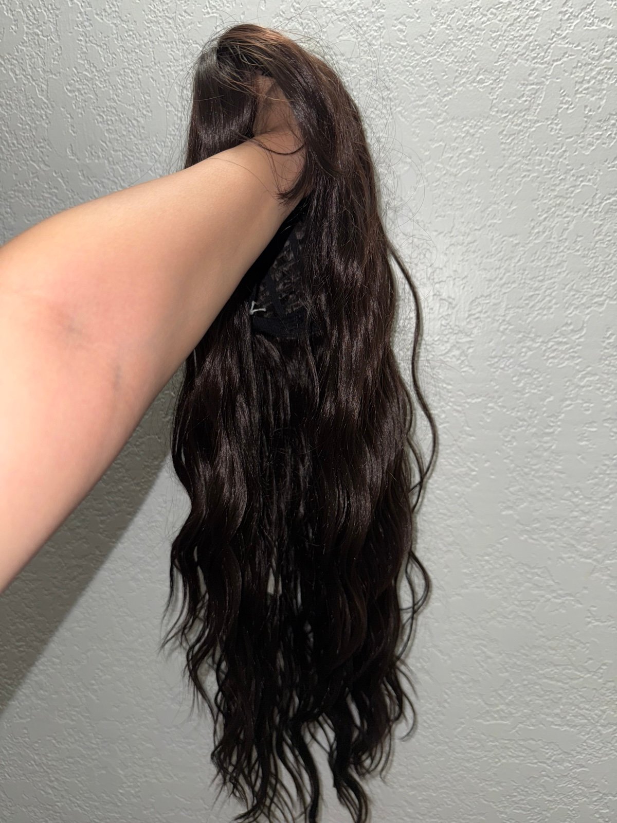 Long Brown Beach Wave Synthetic Wig