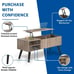 Lift Top Coffee Table with Hidden Compartment & 2 Storage Shelves - Living Room
