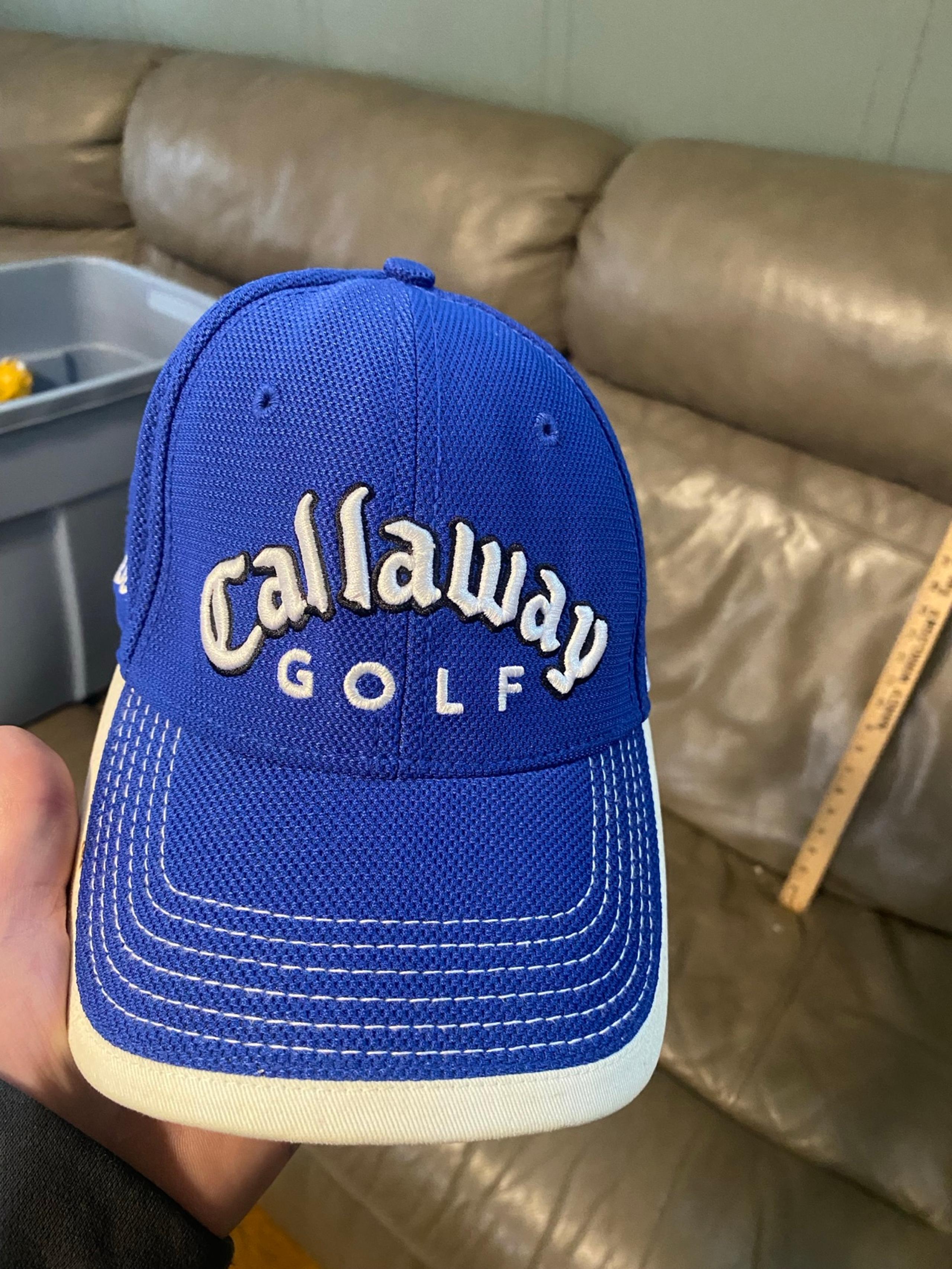 Callaway Hat Cap Mens Strap Back Blue White Golf Golf Golfing New Era Adult