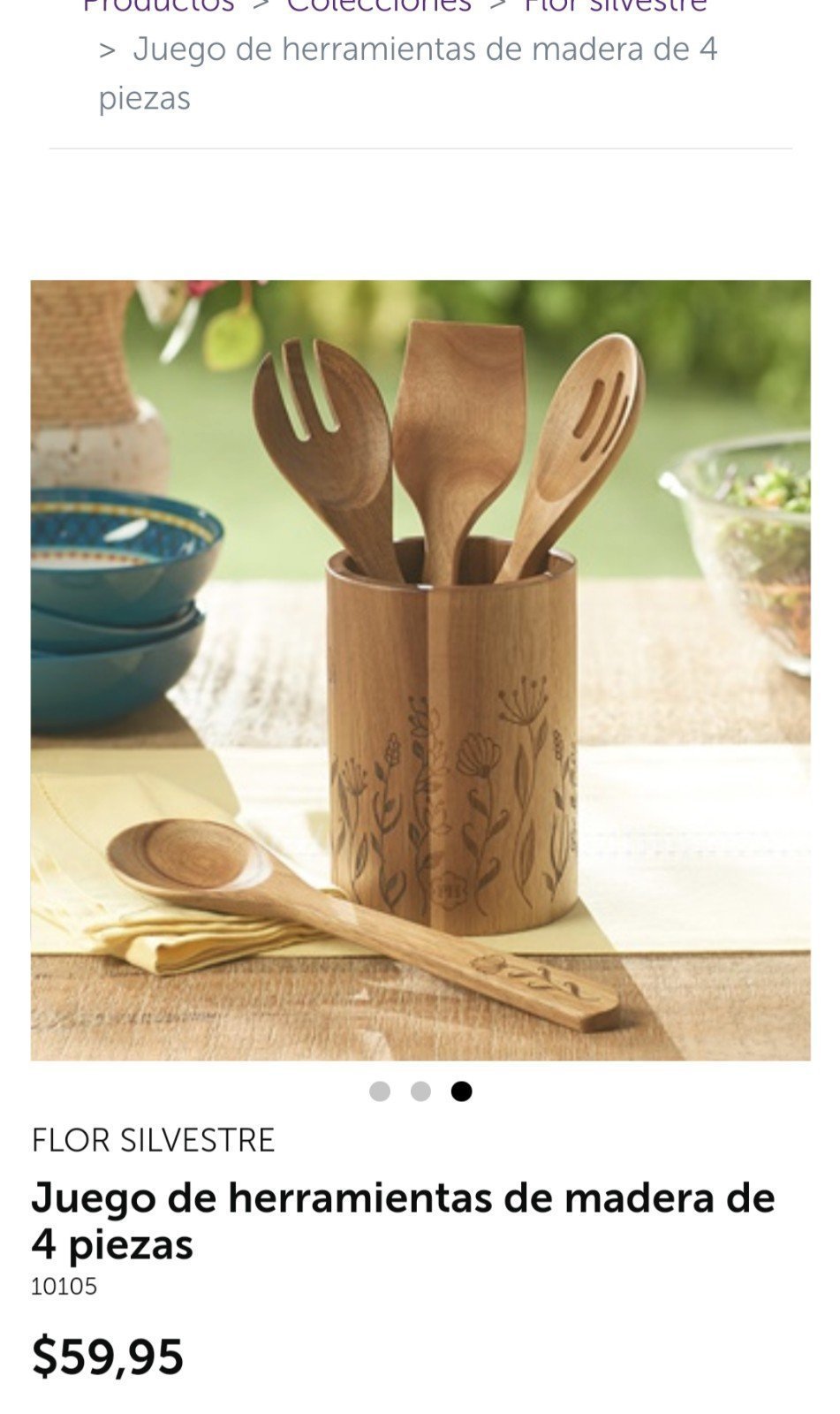 Wildflower 4pc wooden tool set & tool holder organizer