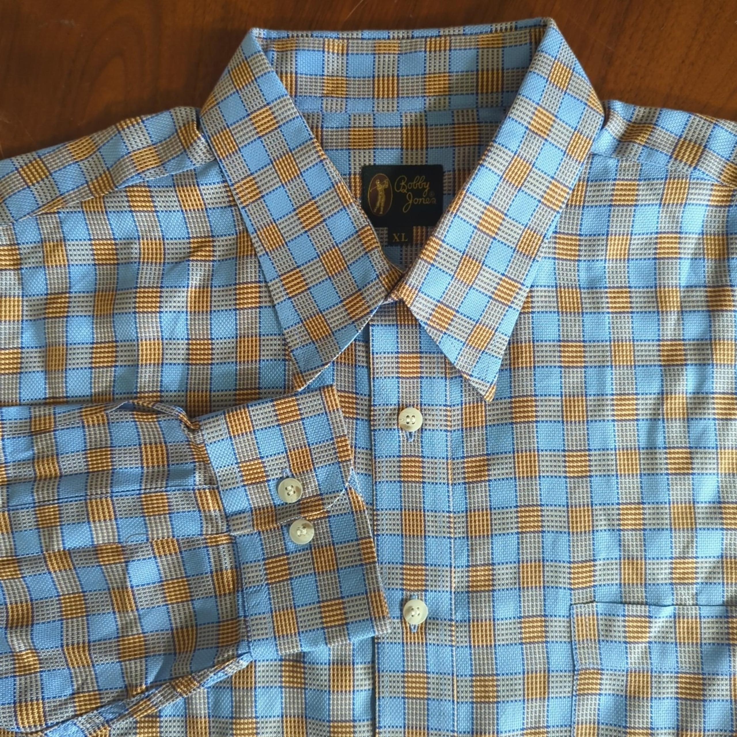 Bobby Jones Collection Woven in Portugal Plaid Button Up Shirt - Mens XL Multi