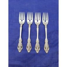 Oneida Community SILVER ARTISTRY Set 4 Salad Fork Silverplate Flatware VTG