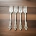 Oneida Community SILVER ARTISTRY Set 4 Salad Fork Silverplate Flatware VTG
