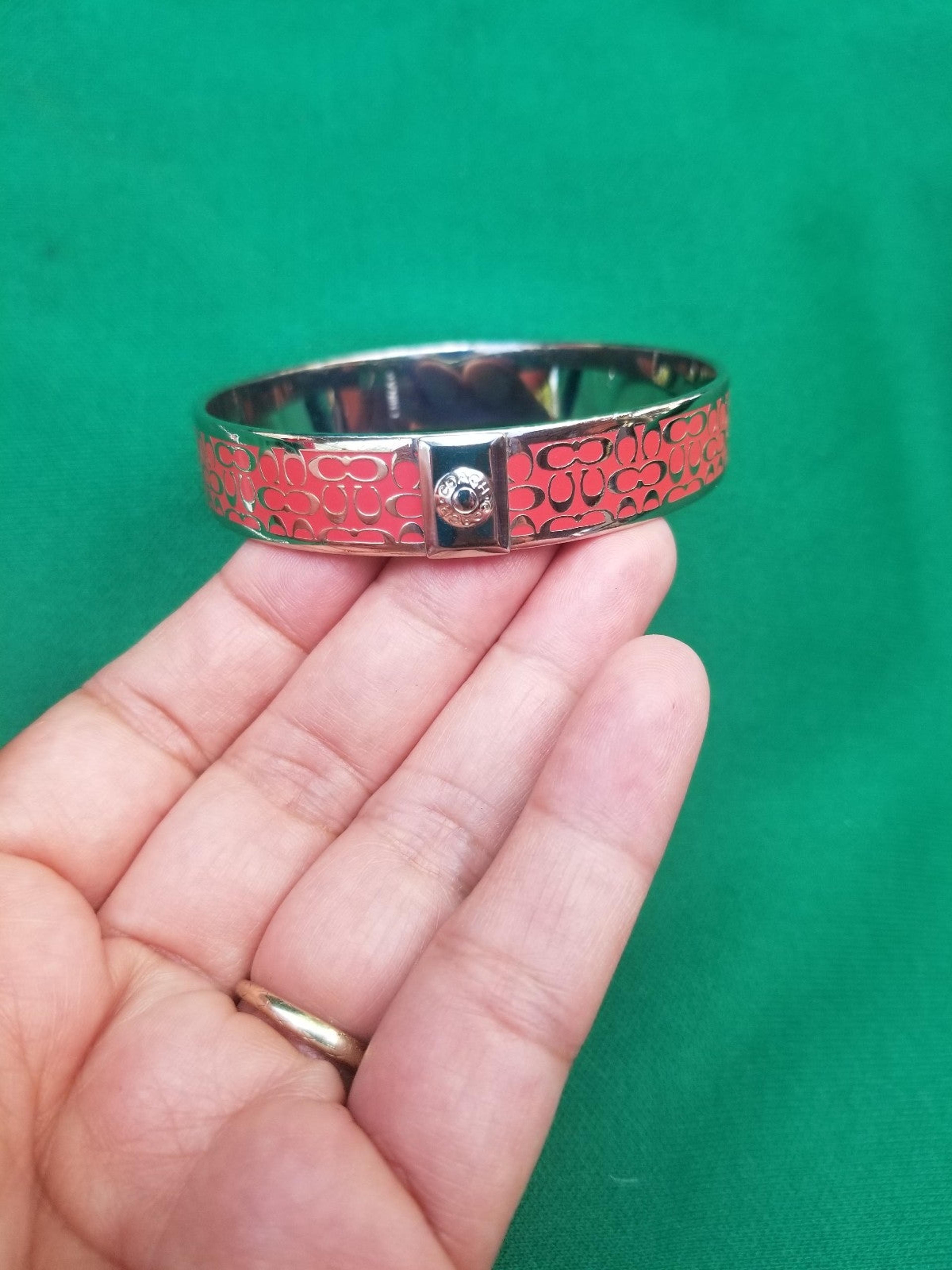 Coach red bracelet Clearance